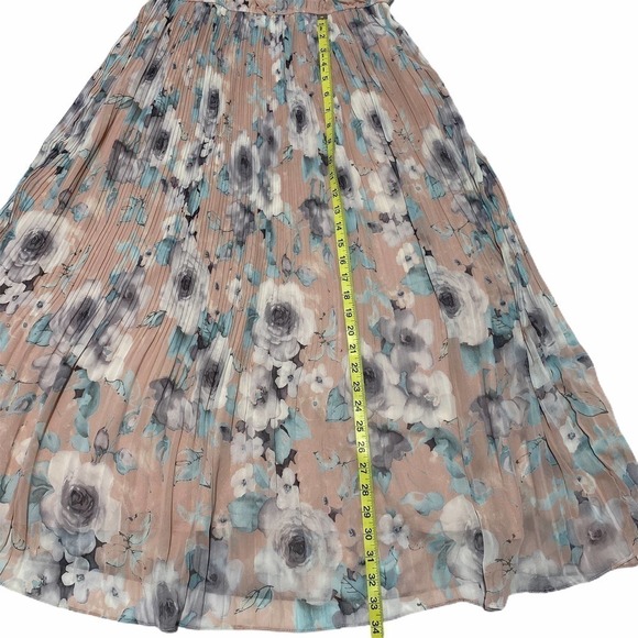 ANTHRO First Monday Pink Floral Ribbed Skirt Dress - Picture 9 of 12